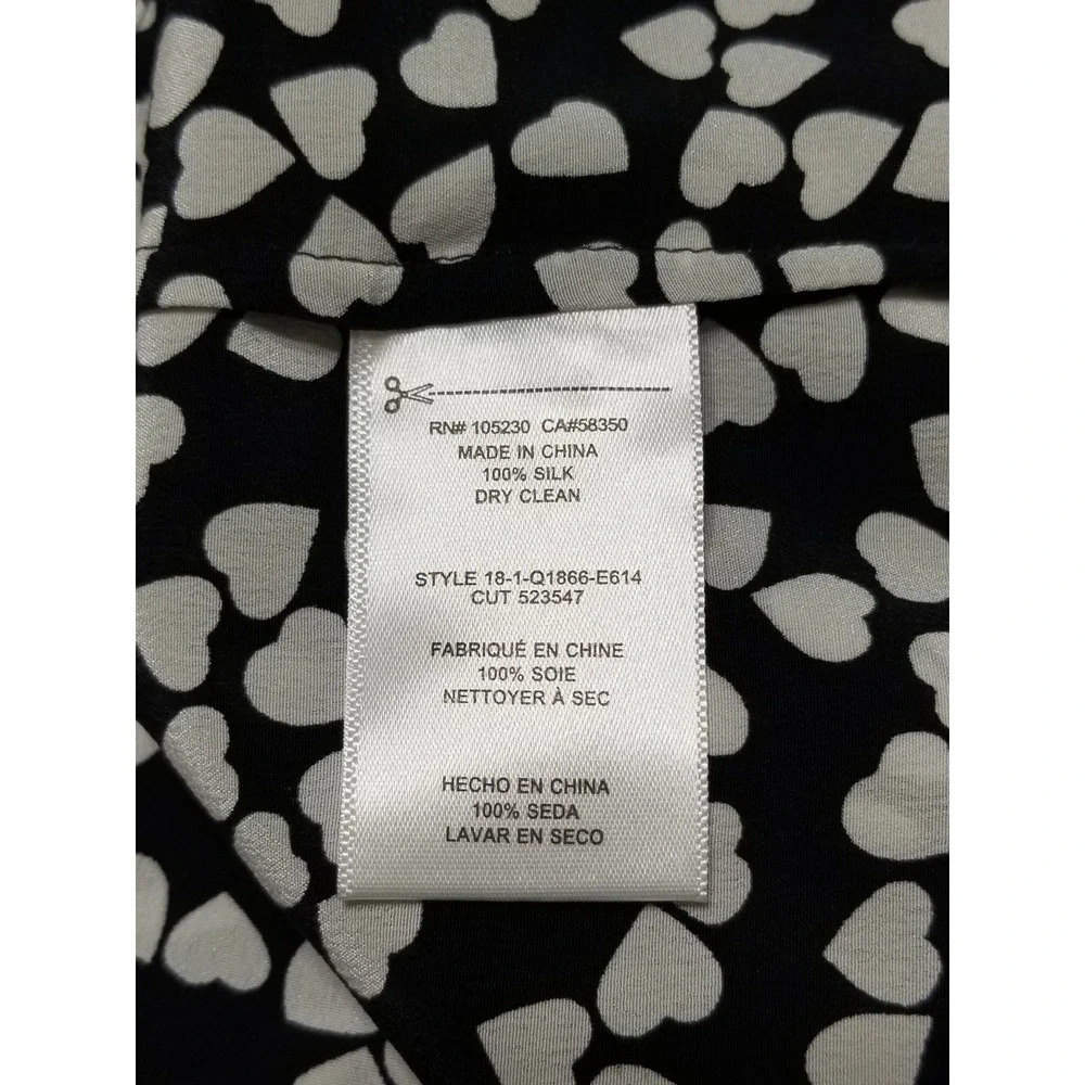 NWT Equipment Sleeveless Slim Signature Silk Shirt Dress Heart Print S $298